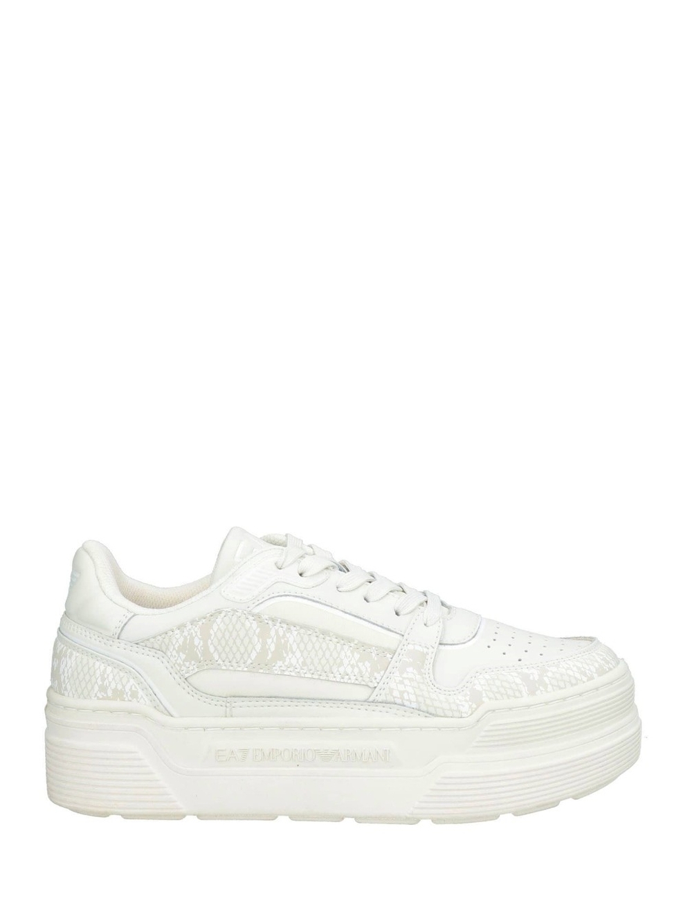 White Platform Sneakers by Emporio Armani